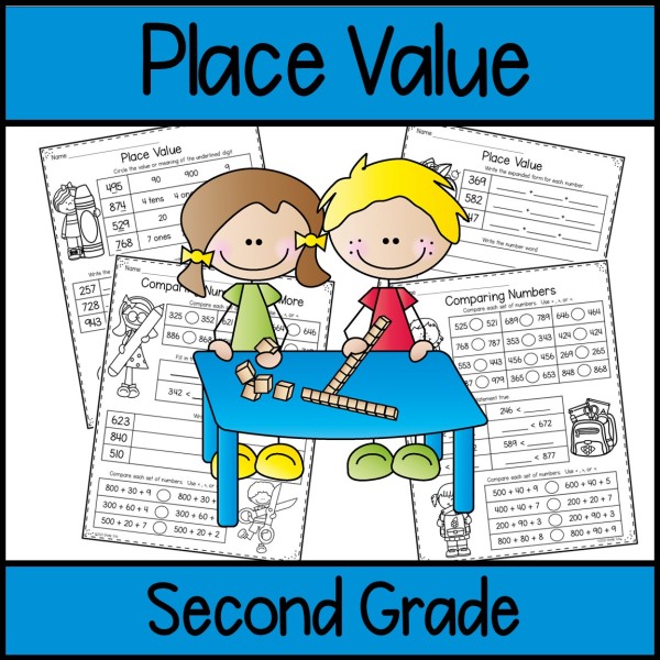 Free place value worksheets for 2nd grade featuring expanded form, comparing numbers, digit value, and place value practice with hundreds, tens, and ones.